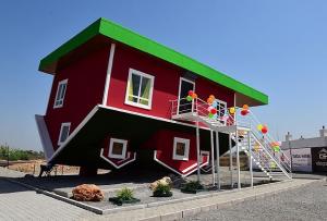 House inverted in Murad Pasha district. Antalya